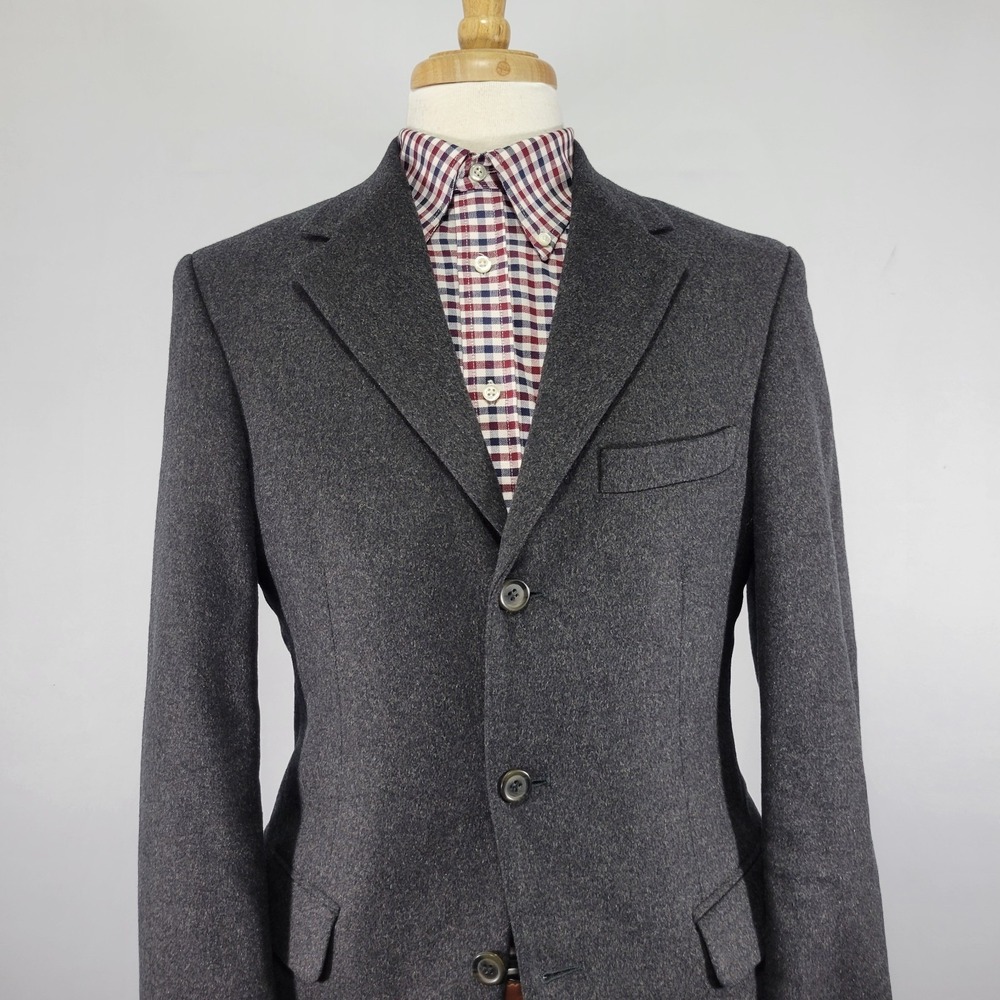 Gianfranco Ruffini Men's Sport Coat Blazer Flannel Gray Silk Wool Cashmere 38R - Picture 6 of 16